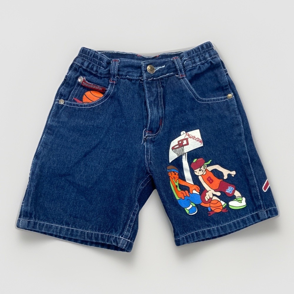 Paqaderm Shorts Youth 6 Denim Basketball Graphic Vintage Y2k Boy Kids Jean Jorts